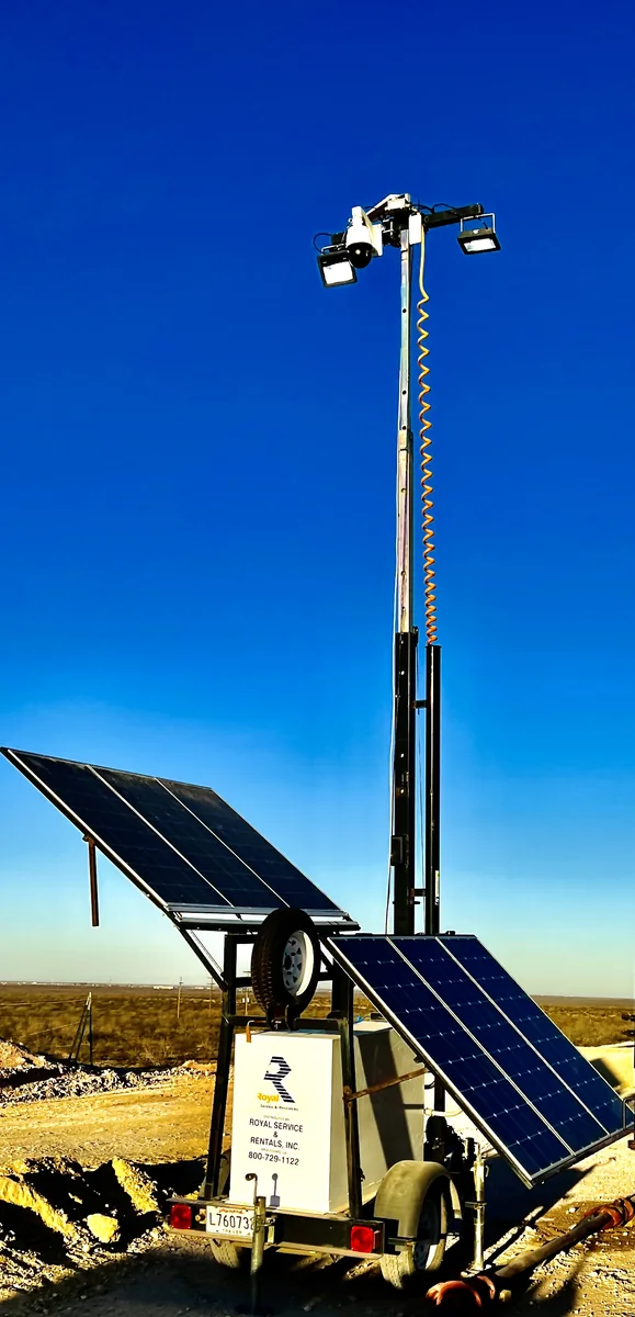 Solar camera and internet trailer on location